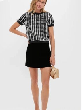 Tuckernuck Black Velvet Mini Skirt - Women's Classic A-Line